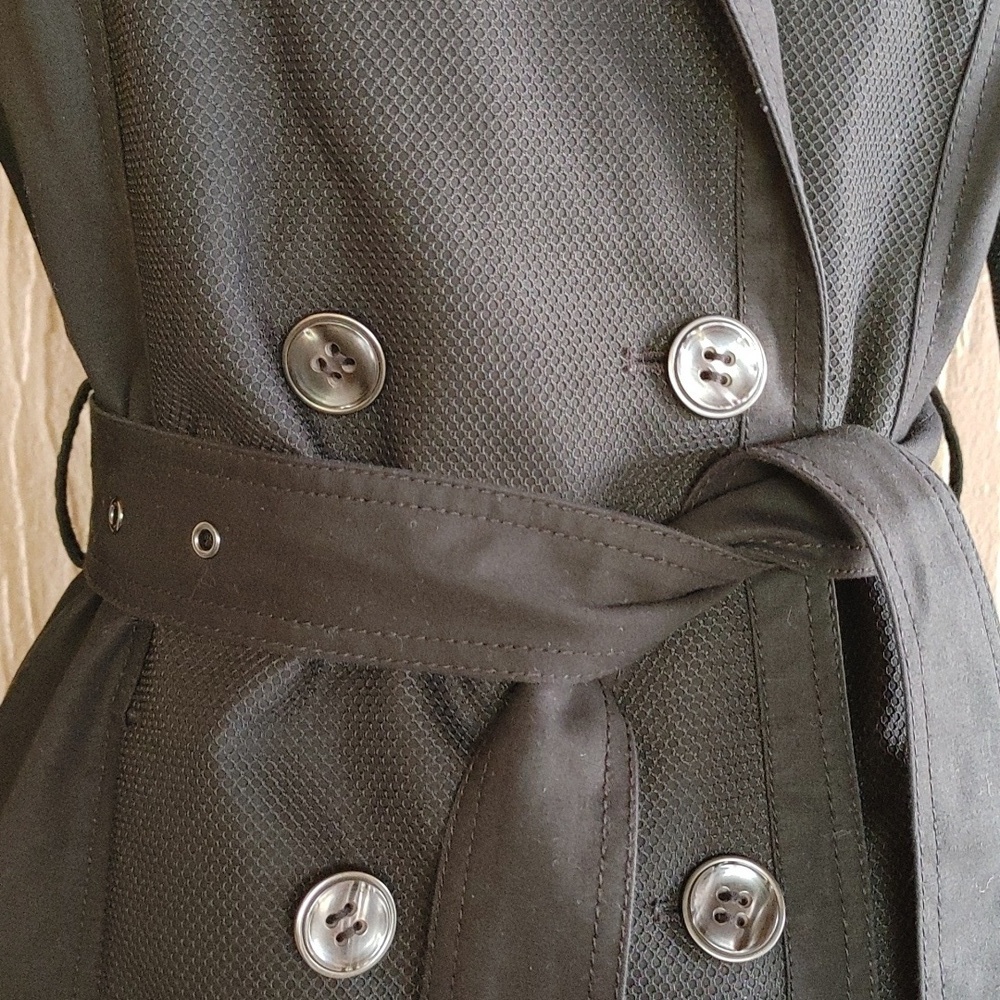 FINAL $ Kenneth Cole New York Black Trench Coat M